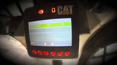 cat skid steer control panel|high idle speed cat display.